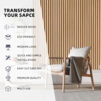 Vente chaude Panneaux muraux insonorisés Panneau acoustique à lamelles d'isolation acoustique en bois polyester pour équipement de studio
