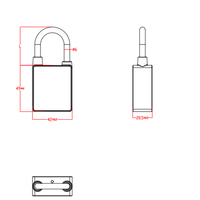 Lucchetto Intelligente NFC CRAT NFC400 IP65 Impermeabile in ABS+Acciaio Inox, Sblocco Senza Chiave per Bagagli, Armadietti e Cancelli