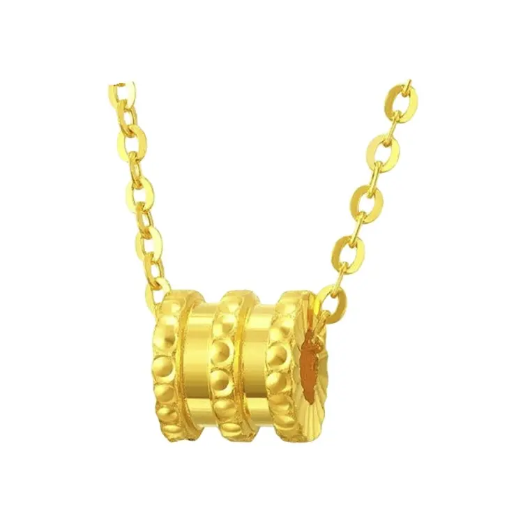 Gold Brass Choker Solid Necklace Wholesale Gold Jewelry 24K
