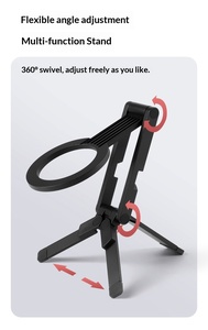 Support de téléphone magnétique de poche avec trépied <span class=keywords><strong>photo</strong></span> et fonction de diffusion en direct, support de bureau et perche à selfie portable – Fournisseur - Product Image 6