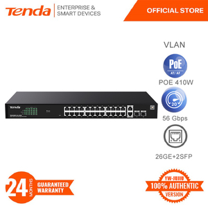 Tenda TEG2228P-24-410W 26ge + 2sfp đám mây quản lý PoE chuyển đổi 28 Cổng 56gbps QoS chức năng dễ dàng quản lý đám mây bảo hành 3 năm - Product Image 2