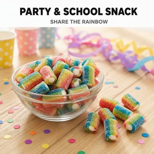 Bonbons Gélifiés <span class=keywords><strong>Premium</strong></span> Fourrés au Goût Aigre 50g, Forme Mini Crayon, Saveur Fruits Arc-en-ciel, Juteux, Moelleux, Vente en Gros - Product Image 6