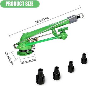 Einstellbare Landwirtschafts-Bewässerungsspritzpistole mit Druckmesser, 360°-Großflächenbewässerung für Ackerland - Product Image 2