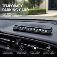 Carte de stationnement temporaire intelligente pour voiture avec numéro caché, protection de la vie privée, plaque de contact réglable