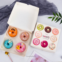 Boîte d'emballage en gros pour Mochi Donuts, gâteaux et pâtisseries, écologique, jetable, de qualité alimentaire, pour 3, 6 ou 12 Mochi Donuts