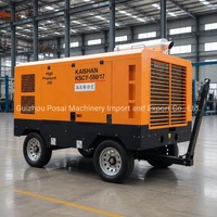 Compresseur d'air mobile à vis diesel Kaishan KSCY-580/17 avec moteur pour l'exploitation minière en ciel ouvert, 565 CFM, sortie haute pression 17 bars