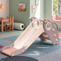 Toboggan pliable pour enfants sur le thème d'un vaisseau spatial OEM Mini cadre d'escalade intérieur en plastique avec certification CE pour la maison et la maternelle