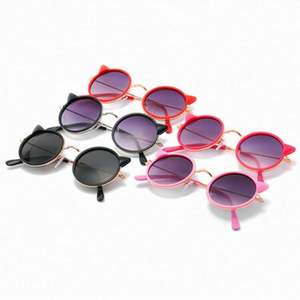 Gafas de Sol Redondas para Niñas, Diseño de Orejas de Gato, Moda 2020, Venta al Por Mayor - Product Image 6
