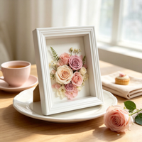 Cadres photo en bois blanc rectangulaires 3D écologiques pour fleurs, vente en gros, 7/8/10 pouces