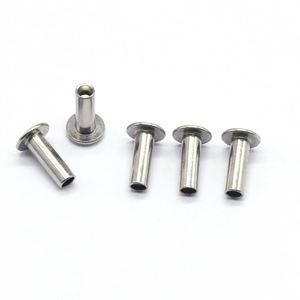 Rivets semi-tubulaires en acier inoxydable, tête de 2 mm et 3 mm, finition brillante, norme ISO, tailles personnalisables, couleur argent, pour l'électronique - Product Image 2