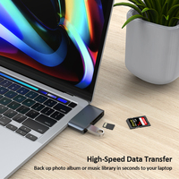 Lector de Tarjetas C4C-A 4 en 1 para iPad Mini, Teléfono Inteligente, Portátil, con Tarjeta SD, Tarjeta Micro SD, Tipo C, OTG Hub, USB C a USB A