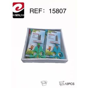 Mnj Scissors For Kids 12Pcs In Box With Safety Design For School Use - Product Image 3