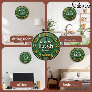 Round Wooden Wall <b>Clock</b> 25x25Cm Silent Quartz Design Home Modern Interior Decoration <b>Clock</b> - Product Image 4