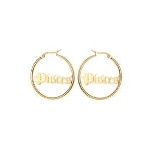 Low MOQ wholesale earrings stainless steel gold personalized earrings