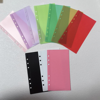 Meilleure vente : Pochette de classement en plastique PP pour argent, format A5 A6 A7, sans languettes, sans fermeture éclair, ouverture latérale, pochette à monnaie, enveloppe givrée personnalisée