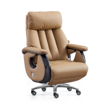 Chaise de bureau ergonomique en cuir de qualité supérieure avec réglage électrique de la hauteur, rotation à 360 degrés, pour usage domestique ou professionnel, idéale pour les cadres
