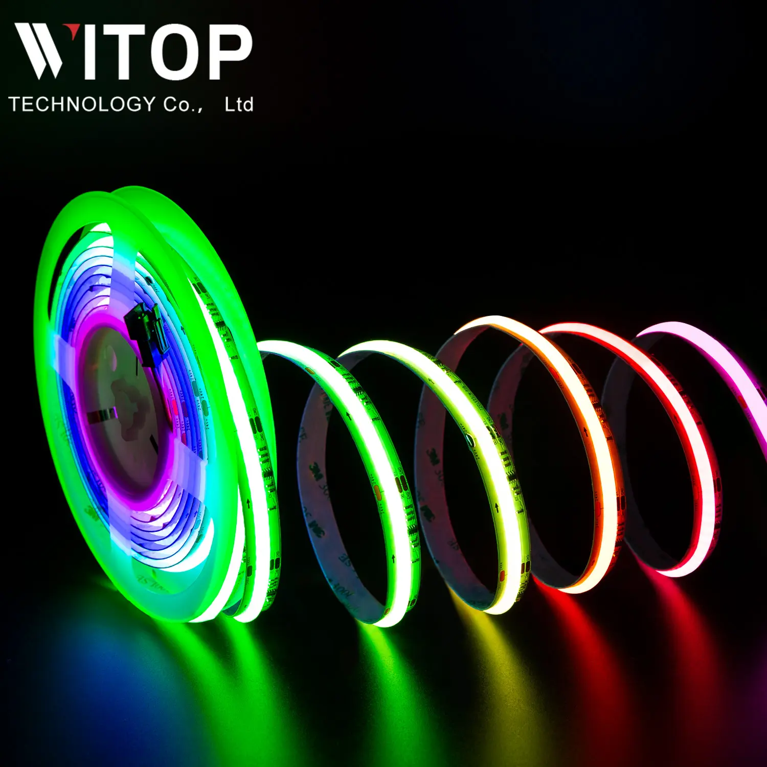 24V पूर्ण रंग RGB COB एलईडी स्ट्रिप 720LEDs/M स्मार्ट WS2811 IC पिक्सेल एलईडी टेप लाइट