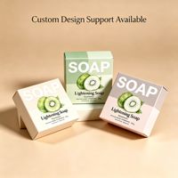 Ensemble de boîtes à savon en carton rigide écologique personnalisable avec gaufrage et laminage mat pour emballage cadeau