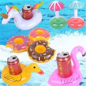 PVC inflable flotante flamenco puede beber portavasos bebidas titular - Product Image 1