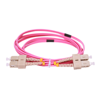 Câble à fibres optiques multimode duplex OM4 SC-UPC personnalisable OEM, longueur 1M-70M, cordon de raccordement OM4