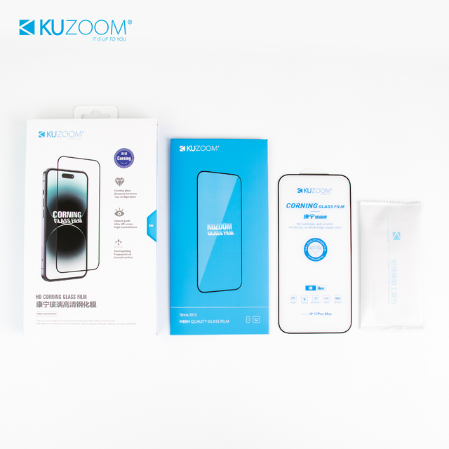 KUZOOM 9H Corning Tempered Glass Anti-Scratch Anti-Fingerprint Screen Protector for 16 Pro/17 Pro 18 Pro 18 Pro max