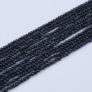 Perles d'eau douce baroques Keshi de 3-4 mm, blanches/roses/colorées, pour collier DIY, produit semi-fini naturel avec des défauts rares - Product Image 1