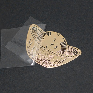 Tùy Chỉnh Tự Dính Kim Loại Chữ Nhãn Nickel Decal 3D Vinyl Nhãn Dán Sơn Vàng Màu Lá Nhãn Dán Logo Riêng Nhãn - Product Image 2