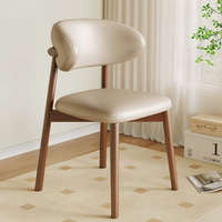 Chaise de salle à manger moderne en cuir pour la maison, le bureau, la salle de bain, les salons, l'hôtel, avec un style farmhouse