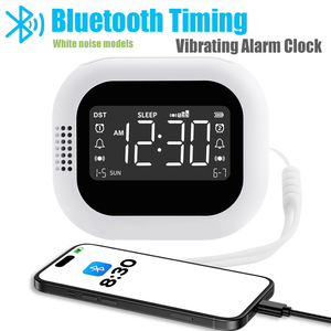 Reloj <span class=keywords><strong>Despertador</strong></span> con agitador de cama fuerte debajo de la almohada con ruido blanco y batería recargable reloj <span class=keywords><strong>despertador</strong></span> vibratorio inalámbrico <span class=keywords><strong>para</strong></span> <span class=keywords><strong>sordos</strong></span> - Product Image 2
