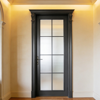 Puerta de Aluminio con Vidrio, Estilo Francés, Decorativa, con Rotura de Puente Térmico, Resistente al Viento y al Agua, Venta al Por Mayor de Fábrica, Personalizable