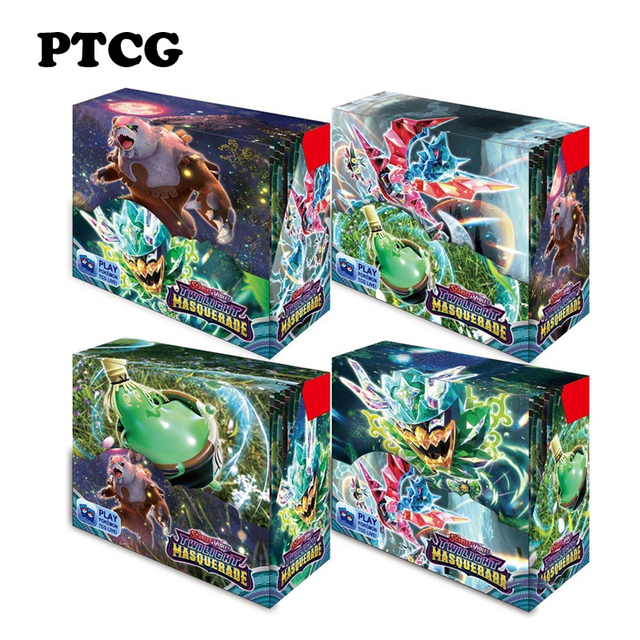 Pokemoned Trading Cards Booster Box-Portable Gift Collection Cards Custom Designs Carrom Board Game