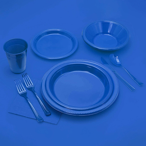 Assiettes en plastique jetables de 9'' et 10.25'', assiettes rondes en plastique pour servir des aliments, des fruits, des desserts, pour les mariages et les fêtes - Product Image 5