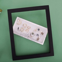 Plateau décoratif en résine au design personnalisé, plateau de vanité à fond plat en résine, plateau à bijoux et bagues pour comptoir de coiffeuse, motif marbre blanc