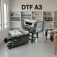 Printer DTF-300 Inkjet Baru dari BL Factory Outlet dengan Pengocok Bubuk A3, Tinta DTF Otomatis untuk XP600 I1600 I3200