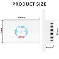 Interrupteur intelligent Tuya WiFi 20 A pour chauffe-eau avec écran tactile, contrôle à distance sans fil via application pour maison connectée