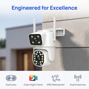 Cámara WiFi6 de 3MP con Doble Luz, Codificación H.264, Seguimiento Humano, Grabación de Doble Canal, Compatible con Alexa y Google Home, Directo de Fábrica y Personalizable - Product Image 4