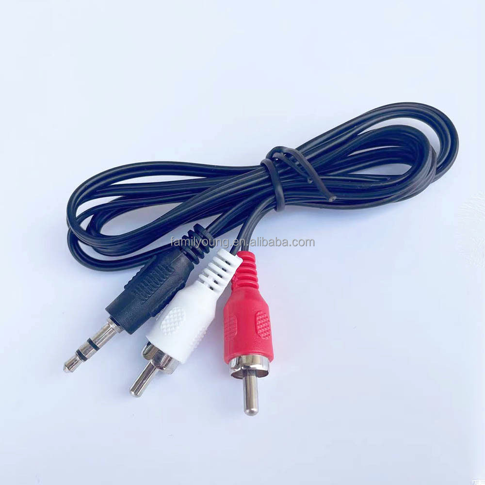 Cavo Audio RCA 3,5 Mm A 2 RCA, 2 Metri – Collegamento Smartphone A Diffusori E Amplificatori