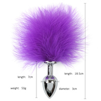 Jouets érotiques anaux en acier inoxydable Plume en métal Plug Anal Stimulateur de prostate Masseur de prostate