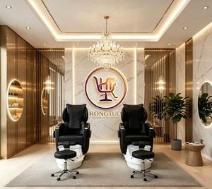Sillón de Pedicura Multifuncional de Lujo para Salón de Uñas, con Spa para Pies, Reclinable, Ajustable, Eléctrico y con Masaje - Product Image 1