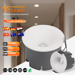 OKELI Usine de Zhongshan Vente en gros Downlight LED COB encastré profond rond 10W 15W 85LM/W D70*H55MM /D85*H60MM - Product Image 1