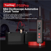Jdiag TopDiag P50 Pro Mini Oscilloscope Testeur de Circuit Auto 12 24V Système de Circuit Détecteur Électrique pour Outil de Diagnostic Automobile
