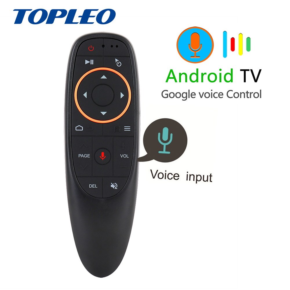 Nouveau type G10 boîte de télévision android smart tv à distance de souris un ensemble ouvrez google assistant vocal