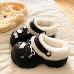 New Cotton-<b>Covered</b> Autumn-Winter Versatile Casual Footless Bag Adjustable <b>Head</b> Strap Arch Support Wool Midsole Patchwork Animal - Product Image 6