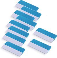 Oerjia AL02 Noir Rose Bleu Gris Raclette en feutre pour vinyle de carrosserie automobile personnalisé, 4 pouces, avec bord en feutre plastique et revêtement en suède pour sérigraphie