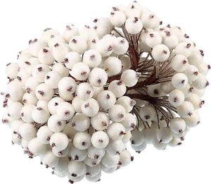 Baies de <span class=keywords><strong>houx</strong></span> artificielles givrées GM Fake 12 mm Mini Christmas Fruit Berry Flower Decor - Product Image 3