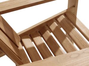 Conjunto de Muebles de Patio con Estructura de Madera Maciza Resistente a la Intemperie, Muebles de Alta Gama para el Borde de la Piscina, Silla de Descanso de Teca - Product Image 5