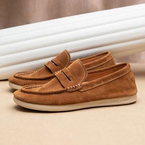 Mocassins décontractés assortis pour hommes et femmes, grandes tailles, semelles épaisses, chaussures plates en daim, nouveau style automne, chaussures de marche - Product Image 4