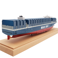O.A.S Fabricant Artisanat Navire Modèle Cadeaux d'Affaires Échelle 1:888 Cargo Boat Modèles Personnalisé 45cm WAN HAI Container Ship Model
