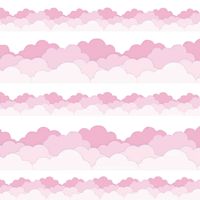 Autocollants adhésifs créatifs transfrontaliers roses style dessin animé motif nuage pour tableau d'affichage et décorations de tableau noir de classe