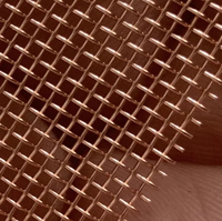 Maille de fil de cuivre tissé de blindage 1-300 mailles, largeur 1, 1,22, 1,5, 2 m, maille de fil de cuivre pur